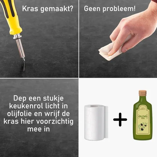 Brute Strength - Luxe Bureau Onderlegger Kunstleer - Grijs - Bureau Organizer - 80x40 cm - Thuiswerken - Bureaumat thumbnail 9