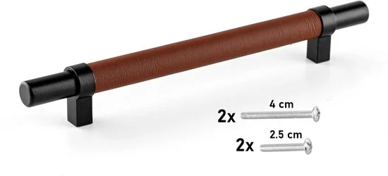 Brute Strength - Leren handgrepen - 160 mm hartafstand - 8 stuks thumbnail 6