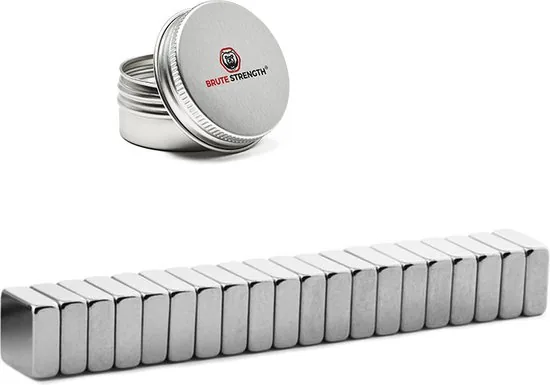 Brute Strength - Super sterke magneten - Vierkant - 10 x 10 x 4 mm - 20 Stuks - Geschikt voor radiatorfolie - Neodymium magneet sterk thumbnail 5
