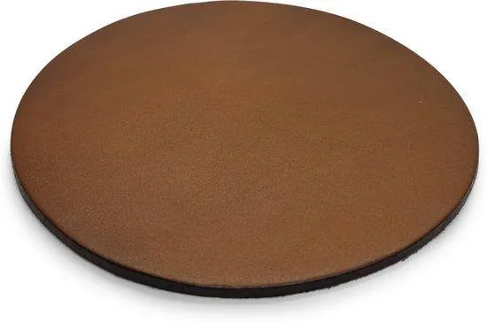 Brute Strength - Onderzetters voor glazen - Leer - Cognac - Rond - 14 stuks - Leren onderzetters thumbnail 2