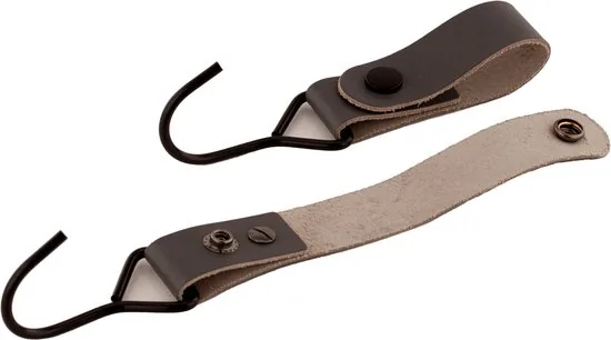 Brute Strength - Multifunctionele Haak Met Lederen Lus - Grijs - 12 stuks - Kapstokhaak - Kampeerhaak - Leer thumbnail 7