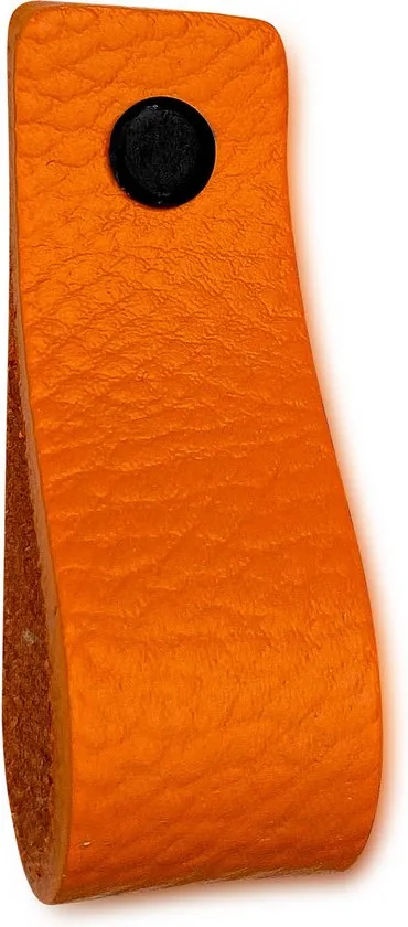 Leren handgrepen - Oranje - 6 stuks - 16,5 x 2,5 cm - Handgrepen leer - Leren meubelgreep - Leren handvaten kast thumbnail 6