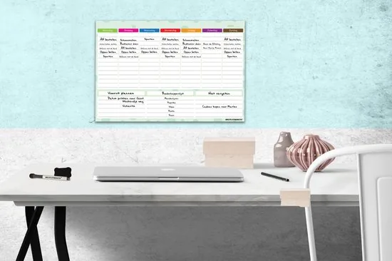 Brute Strength - Magnetisch Weekplanner whiteboard (20) - 53 x 34 cm - Planbord - Familieplanner - Gezinsplanner - To Do Planner thumbnail 4