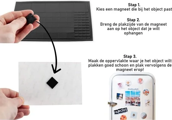 Brute Strength - Magneten met Plakstrip - 170 stuks - Magneetstrip - Magneet Tape - Zelfklevend - Magnetisch thumbnail 8