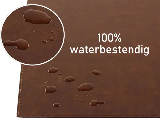 Brute Strength - Luxe Bureau Onderlegger Kunstleer - Cognac - Bureau Organizer - 80x40 cm - Thuiswerken - Bureaumat thumbnail 6