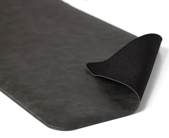 Brute Strength - Luxe Bureau Onderlegger Kunstleer - Grijs - ronde hoeken - Bureau Organizer - 80x40 cm - Bureaumat thumbnail 4