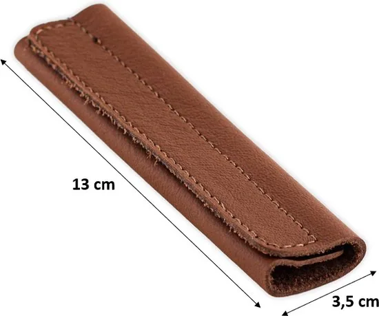 Brute Strength - Leren Handvat Beschermer - 2 stuks - Cognac - Leer - Bagage organizer - Reis tas accessoire thumbnail 8