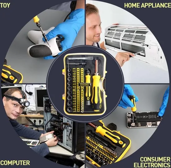 Brute Strength - 73 Delige Universele Precisie Reparatie Set - Schroevendraaierset thumbnail 8