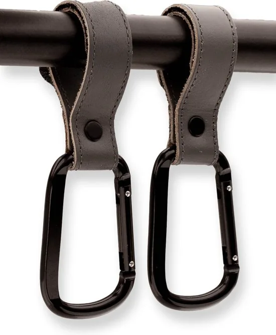 Brute Strength - Multifunctionele klittenband haak - Grijs - 6 stuks - Tassenhaak - Stroller straps - Buggy haak thumbnail 4