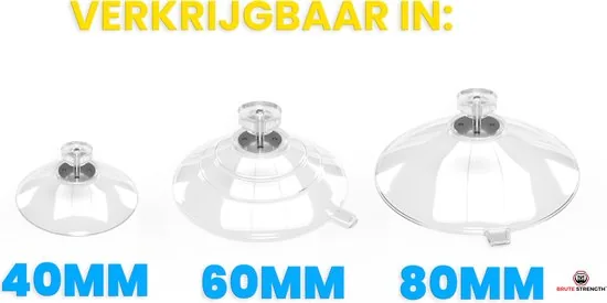 Brute Strength - 15 x Zuignap met schroefdraad - 40MM M4x10 - Zuignap met haak alternatief voor raamfolie thumbnail 4