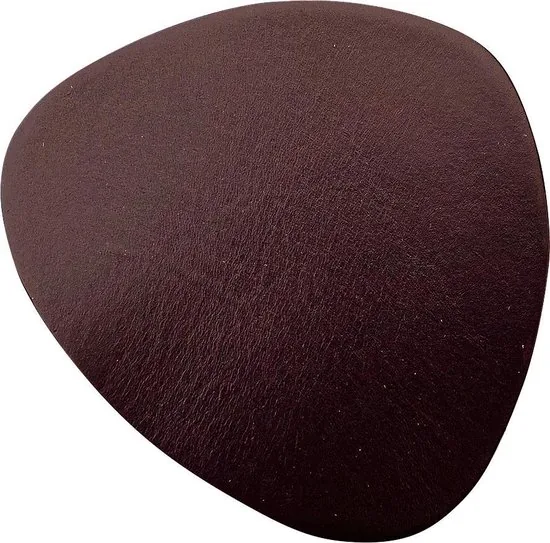 Brute Strength - Onderzetters voor glazen - Leer - Bruin - Semi-Rond - 6 stuks - Bruine leren onderzetters thumbnail 2