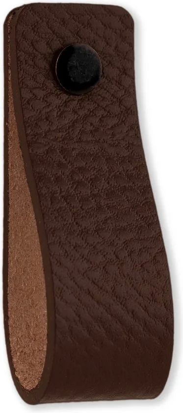Leren handgrepen - Bruin - 4 stuks - 16,5 x 2,5 cm - incl. 3 kleuren schroeven - Handgrepen leer - Leren meubelgreep thumbnail 6