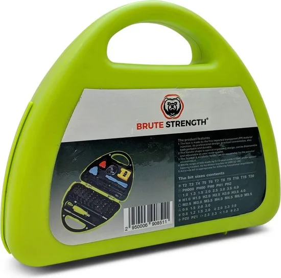 Brute Strength - 67 delige Precisie Schroevendraaierset Magnetisch - Gereedschapset - Schroevendraaiers - Bitset met Torx - Universeel thumbnail 6