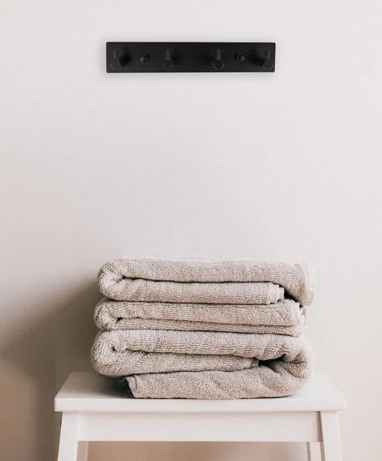 Brute Strength - RVS Kapstok - 4 haken - 25 cm - Mat Zwart - Wandkapstok - Kapstok hangend industrieel thumbnail 3