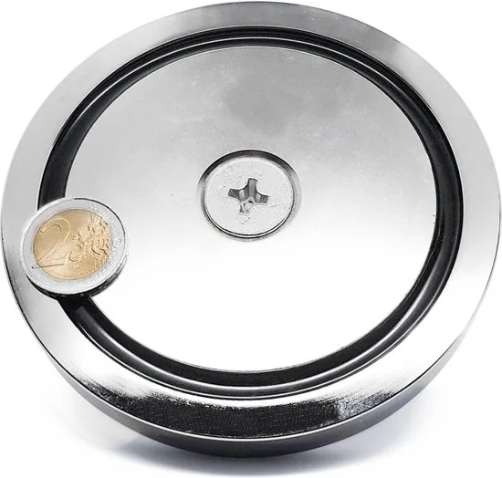 Vismagneet - 600 kg trekkracht - Magneetvissen - Incl. Handschoenen - Prikstok adapter - Schroefdraadborgmiddel (10 ml) - Magneet vissen magneet thumbnail 5