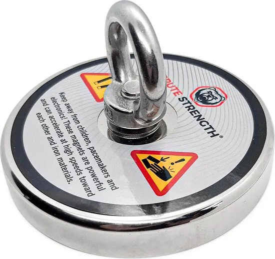 Vismagneet - 600 kg trekkracht - Magneetvissen - Incl. Handschoenen - Prikstok adapter - Schroefdraadborgmiddel (10 ml) - Magneet vissen magneet thumbnail 7