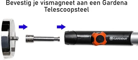 Vismagneet - 600 kg trekkracht - Magneetvissen - Incl. Handschoenen - Prikstok adapter - Schroefdraadborgmiddel (10 ml) - Magneet vissen magneet thumbnail 9