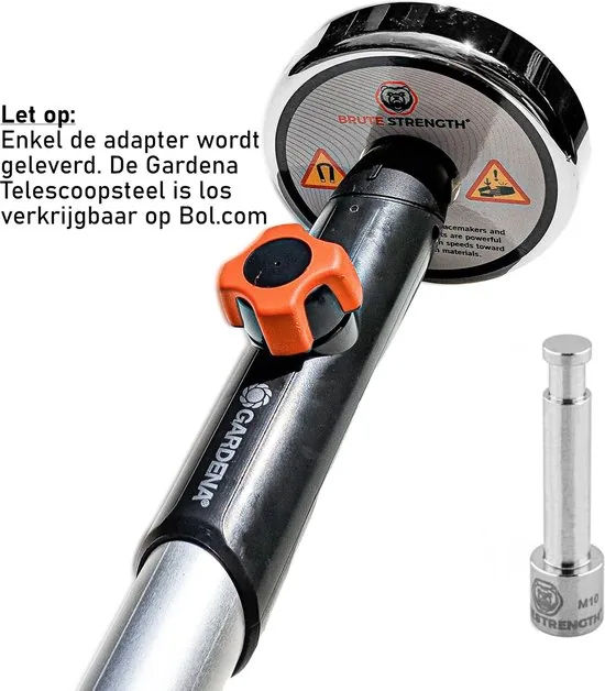 Vismagneet - 600 kg trekkracht - Magneetvissen - Incl. Handschoenen - Prikstok adapter - Schroefdraadborgmiddel (10 ml) - Magneet vissen magneet thumbnail 10
