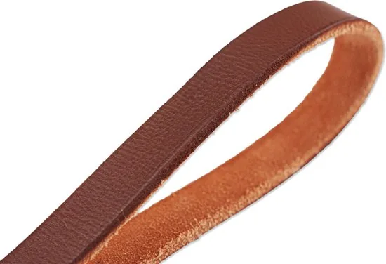 Brute Strength - Hondenriem - 180cm - Zwart/Cognac/Grijs - Handgemaakt - Luxe handvat van leer - 100% volnerfleer thumbnail 7