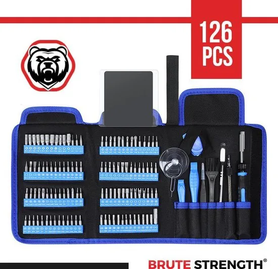 Brute Strength - 126 delige Precisie Schroevendraaierset Magnetisch - Universeel - Gereedschapset - Schroevendraaiers - Bitset met Torx thumbnail 2