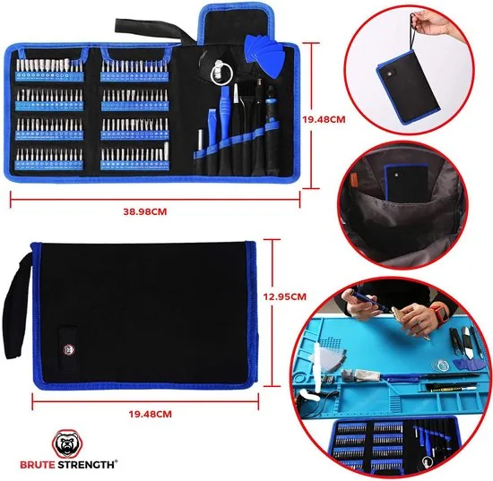 Brute Strength - 126 delige Precisie Schroevendraaierset Magnetisch - Universeel - Gereedschapset - Schroevendraaiers - Bitset met Torx thumbnail 4
