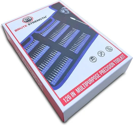 Brute Strength - 126 delige Precisie Schroevendraaierset Magnetisch - Universeel - Gereedschapset - Schroevendraaiers - Bitset met Torx thumbnail 7