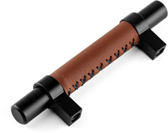 Brute Strength - Leren handgrepen - 76 mm hartafstand - 12 stuks thumbnail 4