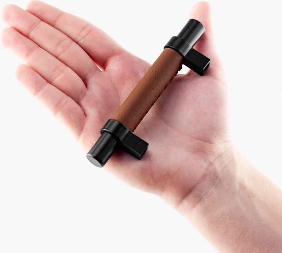 Brute Strength - Leren handgrepen - 76 mm hartafstand - 12 stuks thumbnail 7