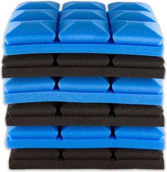 Brute Strength - Isolatieplaten - Inclusief zelfklevende tape - 30x30x5 cm - Mushroom - 6 stuks Zwart Blauw - Geluidsisolatie thumbnail 3