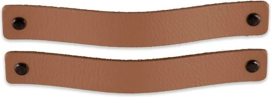 Leren handgrepen - Taupe - 6 stuks - 20,0 x 2,5 cm - incl. 3 kleuren schroeven - Handgrepen leer - Leren meubelgreep thumbnail 7