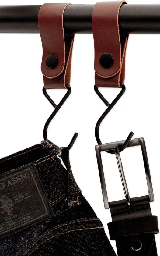 Brute Strength - Multifunctionele Haak Met Lederen Lus - Cognac - 6 stuks - Kapstokhaak - Kampeerhaak - Leer thumbnail 9