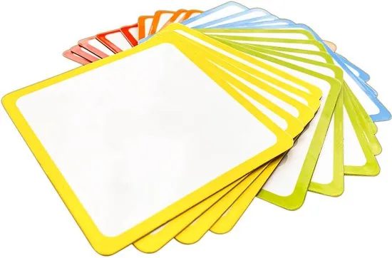 Whiteboard  Scrum Magneten met stift - 50 stuks - Mix - 5 kleuren kader - 7,5 x 7,5cm - Post it notes voor Magneetbord en Koelkast thumbnail 4