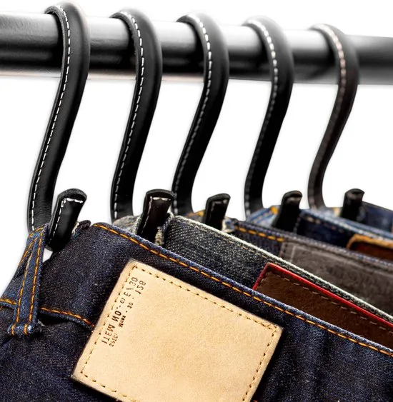 Brute Strength - Leren S-haken - Zwart - 12 stuks - Kledinghaak - Leer thumbnail 7