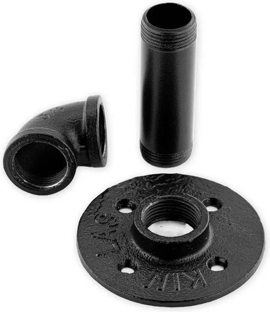 Brute Strength - Steigerbuis Kapstok - Wandkapstok - Kapstokhaak - Handdoekhaak - incl. 12 leren bandjes met S-haken - 105 cm - zwart thumbnail 5