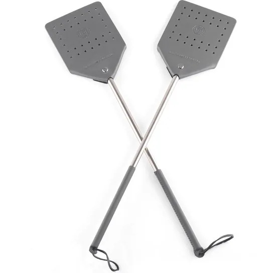 Brute Strength - Leren vliegenmepper - Grijs - 2 stuks - Vliegenvanger - Vliegenmeppers - Leer thumbnail 5