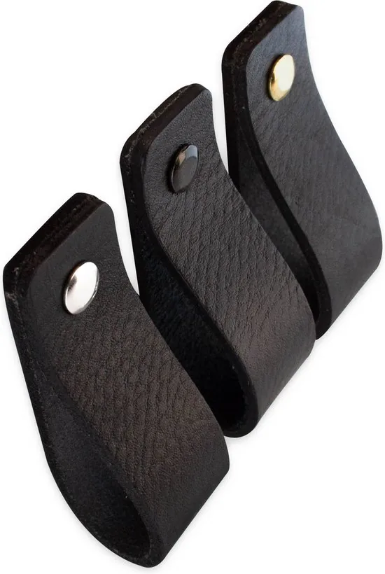Leren handgrepen - Zwart - 24 stuks - 20,0 x 2,5 cm thumbnail 8