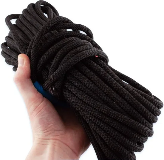 Paracord - Touw - 6 mm - 20 meter - Zwart - 400 kg trekkracht thumbnail 3