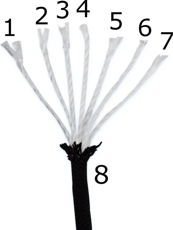 Paracord - Touw - 6 mm - 20 meter - Zwart - 400 kg trekkracht thumbnail 4