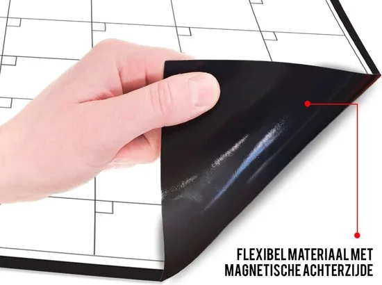 Brute Strength - Magnetisch Weekplanner whiteboard (1) - 91 x 67 cm - Planbord - Familieplanner - Gezinsplanner - To Do Planner thumbnail 4
