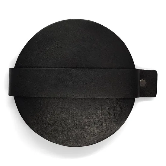 Brute Strength - Onderzetters voor glazen - Leer - Zwart - Rond - 6 stuks thumbnail 3