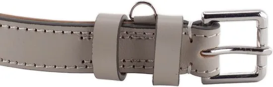 Brute Strength - Luxe leren halsband hond - Licht grijs - M - (36 - 43 cm) x 2,5cm thumbnail 6