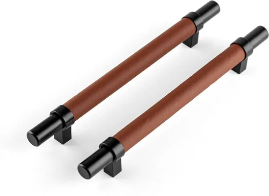 Brute Strength - Leren handgrepen - 160 mm hartafstand - 4 stuks thumbnail 1