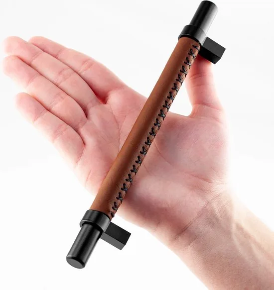 Brute Strength - Leren handgrepen - 160 mm hartafstand - 4 stuks thumbnail 9