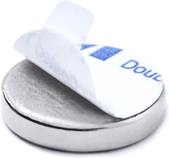 Brute Strength - Super sterke zelfklevende 3M magneten - Rond - 15 x 3 mm - 10 Stuks - Kleef Magneten - Neodymium magneet sterk thumbnail 3