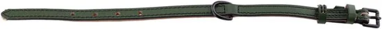 Brute Strength - Luxe leren halsband hond - Donker groen - S - (26 - 33 cm) x 1,5cm thumbnail 5