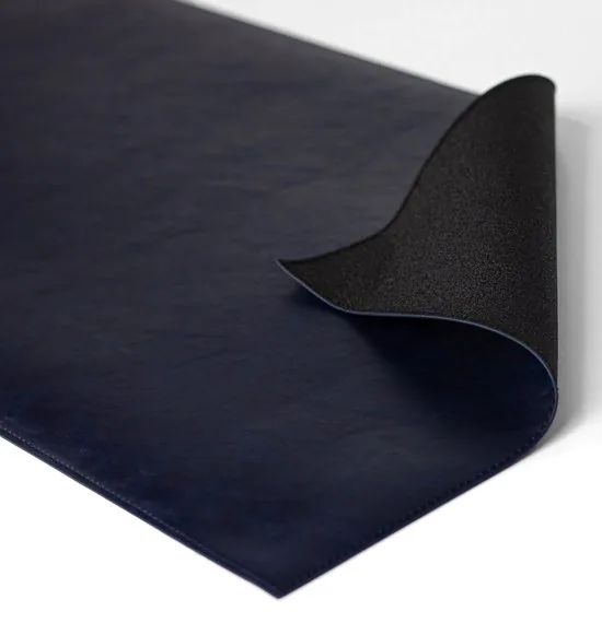 Brute Strength - Luxe Bureau Onderlegger Kunstleer - Donkerblauw - Bureau Organizer - 80x40 cm - Thuiswerken - Bureaumat thumbnail 2