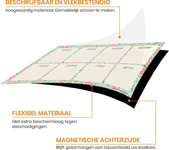 Brute Strength - Magnetisch Weekplanner whiteboard (28) - A3 - Planbord - Dagplanner kind - To Do Planner kinderen thumbnail 3