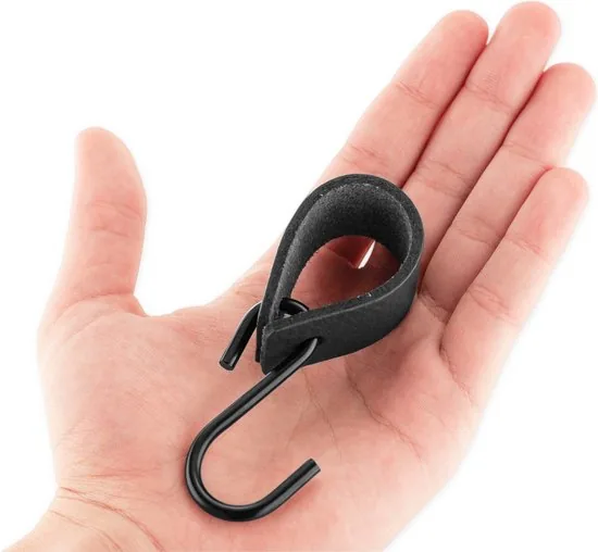 Brute Strength - Leren S-haak hangers - Antraciet - 24 stuks - 12,5 x 2,5 cm - Zwart zilver - Leer thumbnail 8