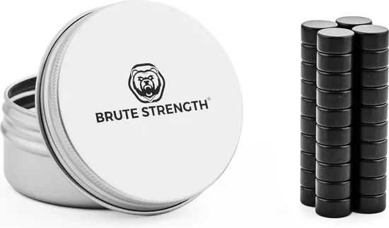 Brute Strength - Super sterke magneten - Rond - 10 x 5 mm - 40 Stuks - Zwarte magneten - Neodymium magneet sterk thumbnail 3
