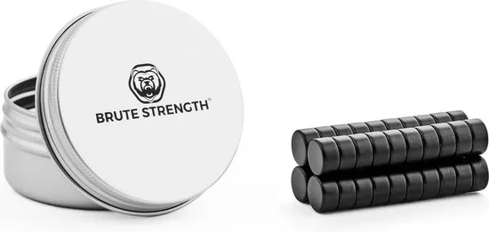 Brute Strength - Super sterke magneten - Rond - 10 x 5 mm - 40 Stuks - Zwarte magneten - Neodymium magneet sterk thumbnail 4